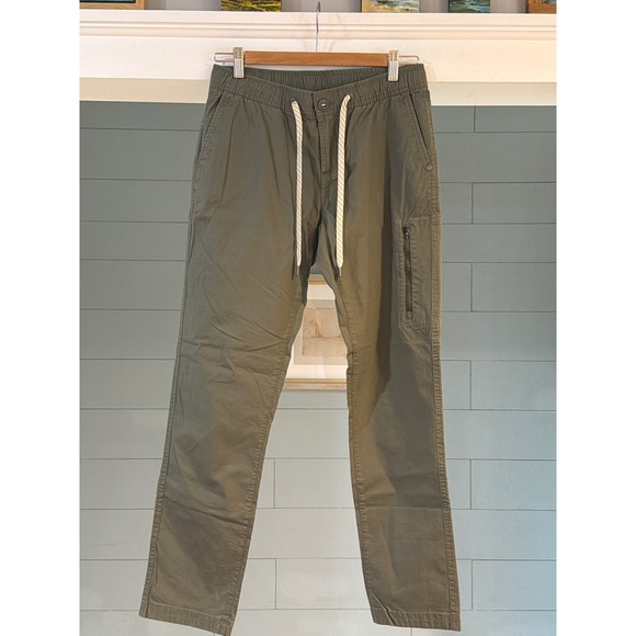 Vuori Pants - Vuori Ripstop Pants Army Green Organic Cotton Stretch VW401 Womens Small